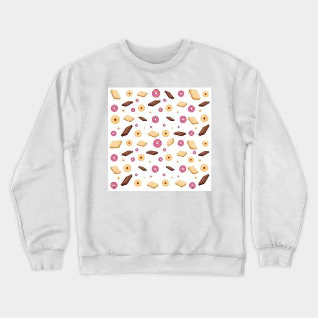 Traditional English Biscuits on White Crewneck Sweatshirt by yellowkats